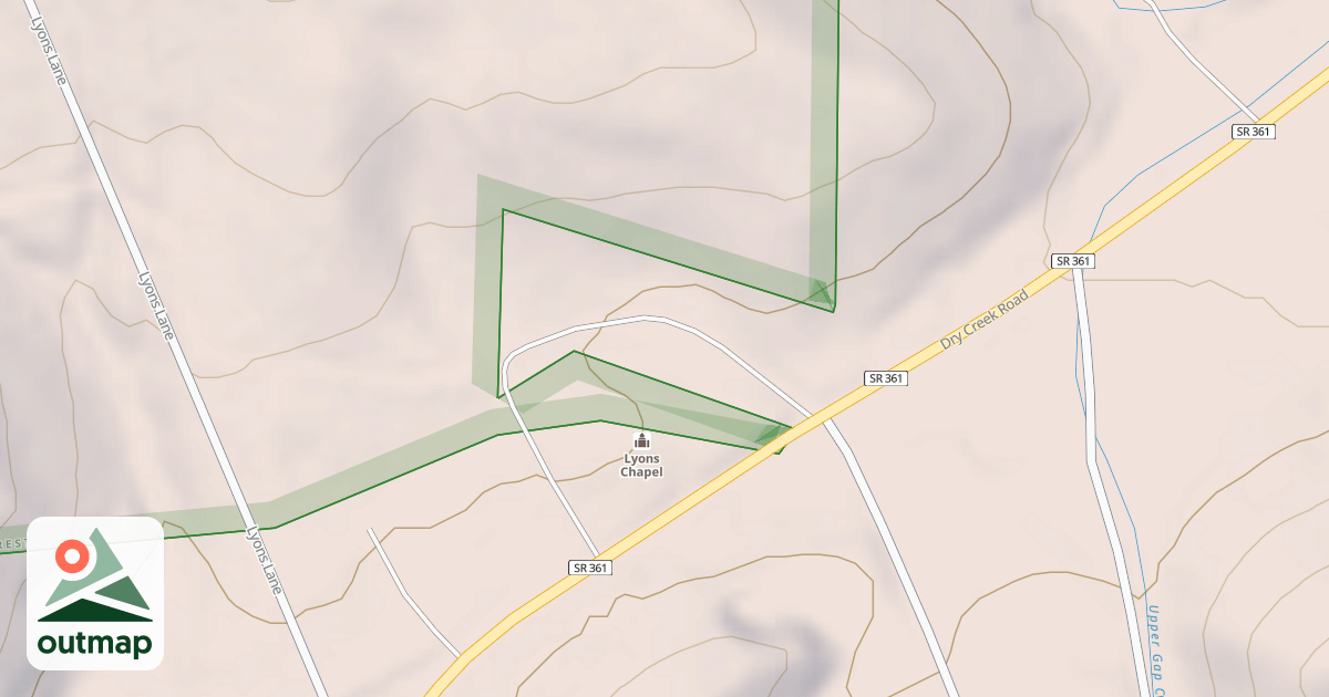 Map of DRY CREEK-LYONS R/W