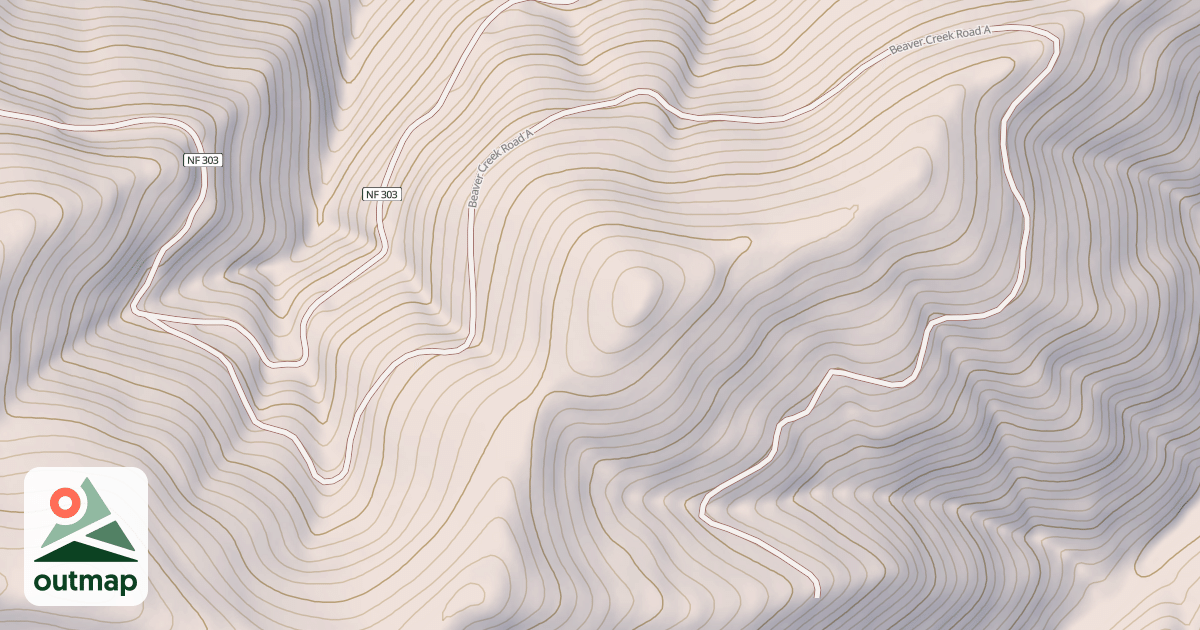 Map of Beaver Creek Spur Ohv