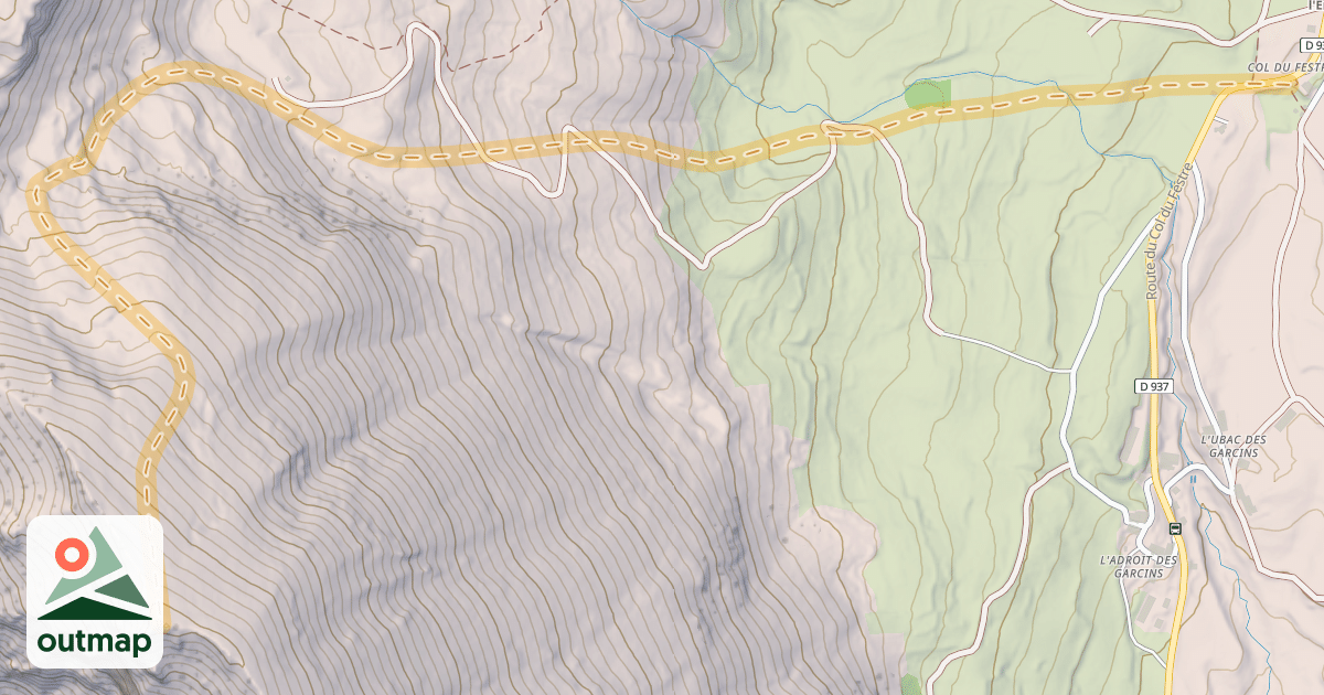 Map of Le Chauvet — Col du Festre