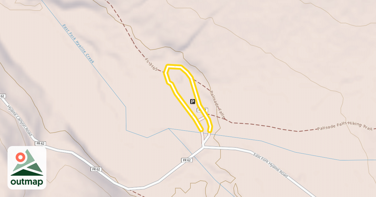 Map of Hyalite Canyon Road