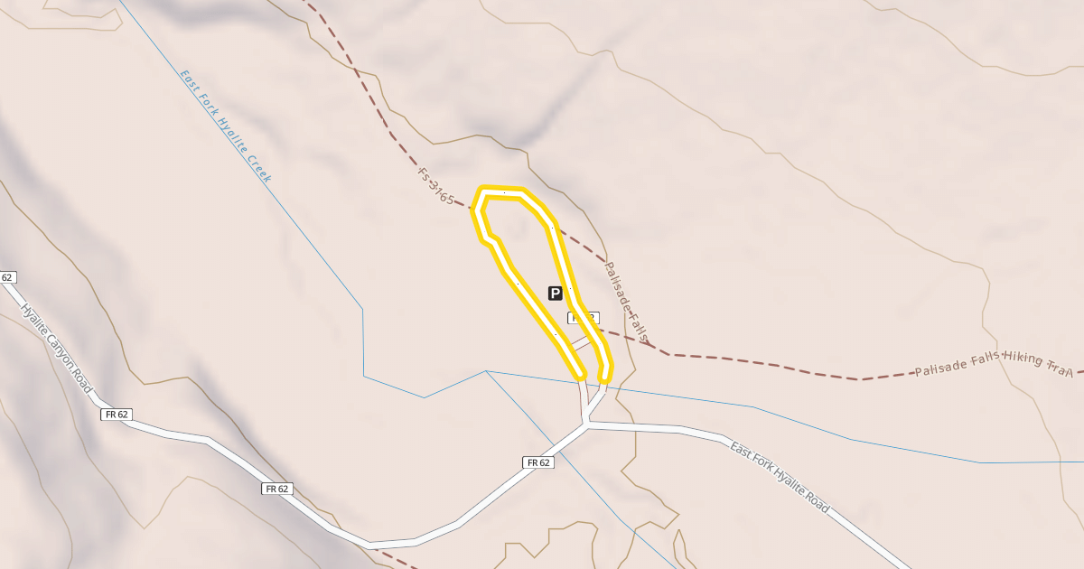 Map preview of Hyalite Canyon Road