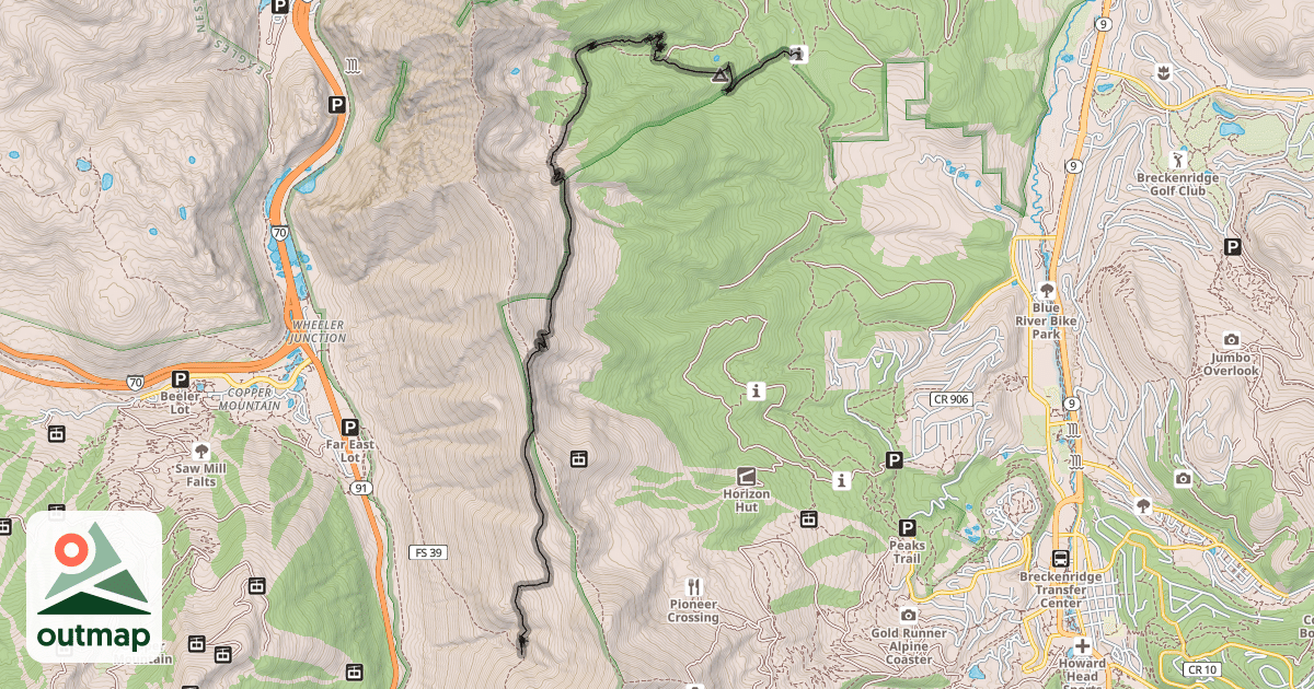 Map of Miners Creek Trail