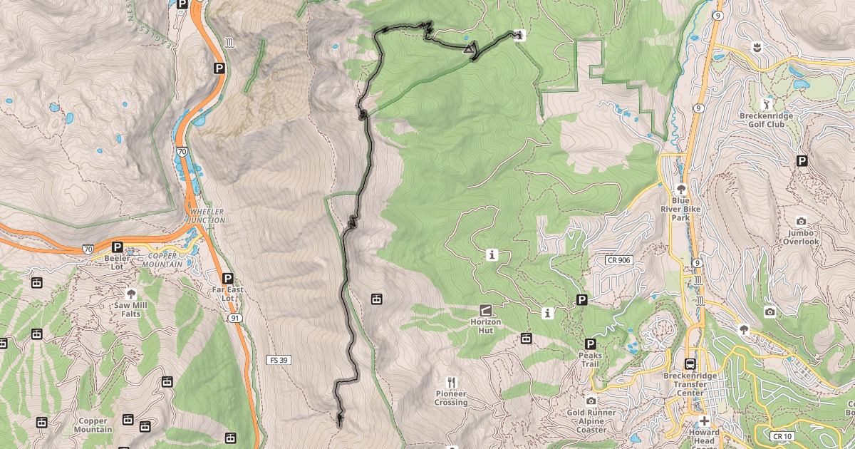 Map preview of Miners Creek Trail