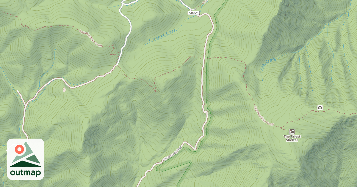 Map of SHOE CREEK