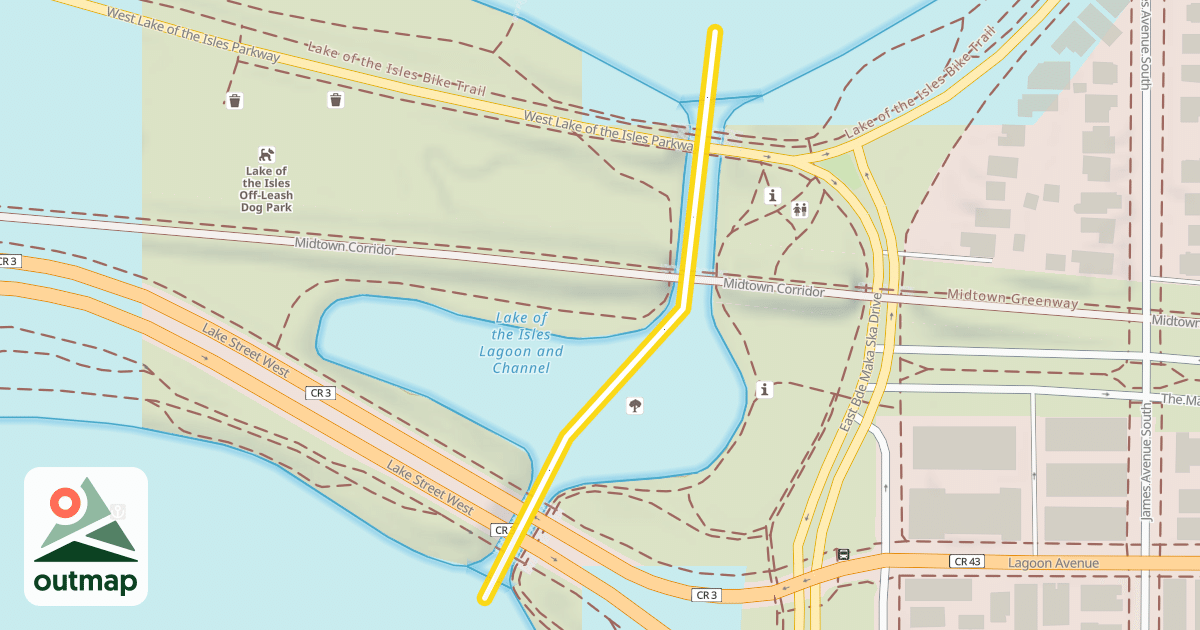 Map of Bde Maka Ska Connector