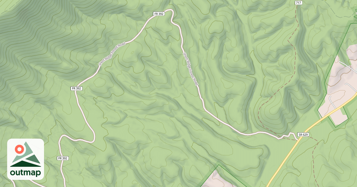 Map of SHORT RIDGE