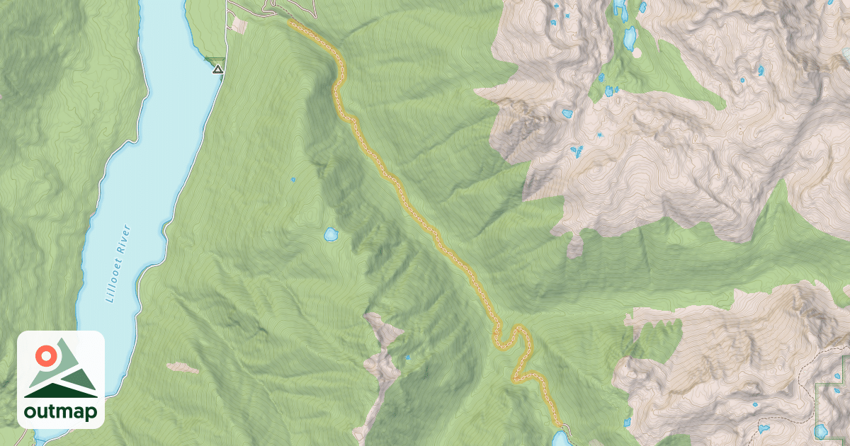 Map of Lizzie Lake Forest Service Road