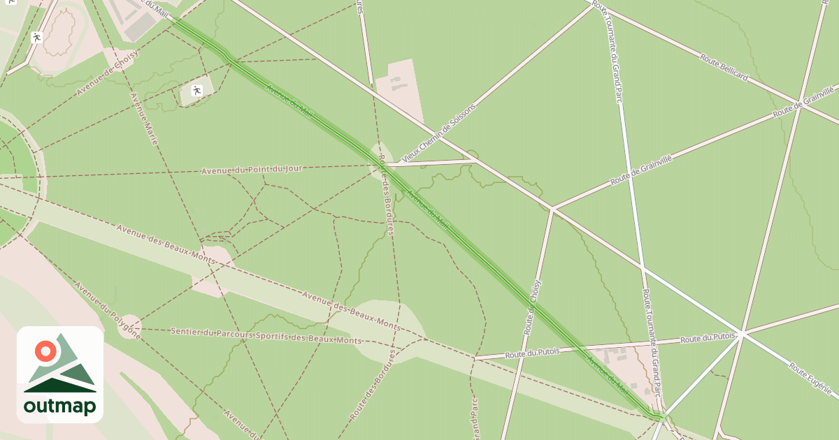 Map of Avenue du Mail