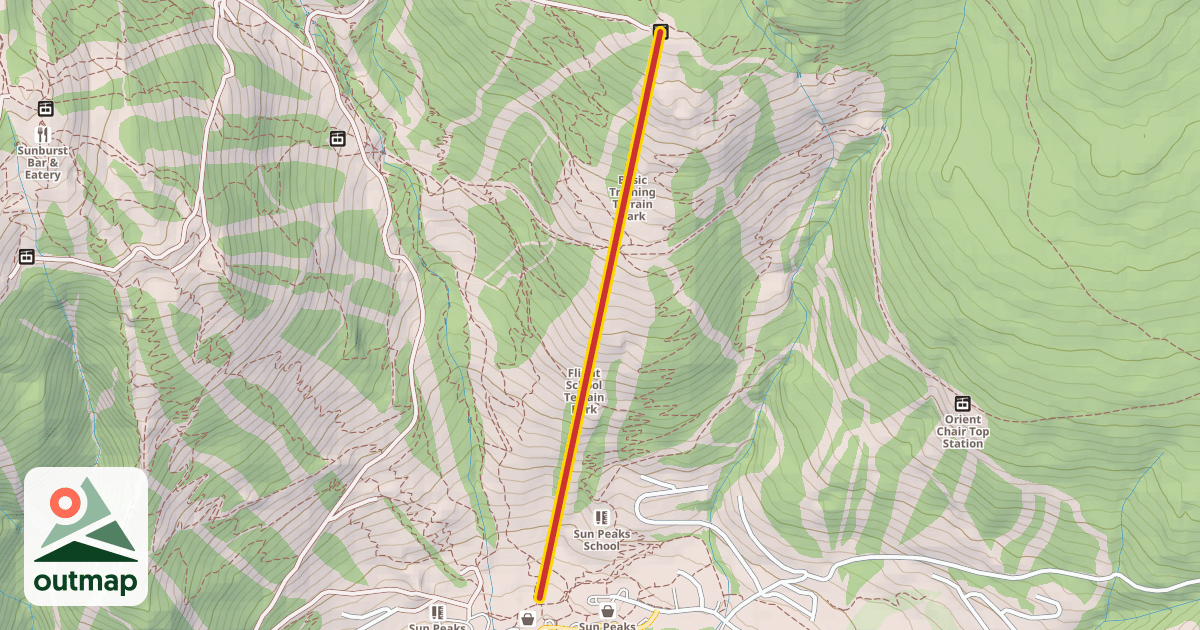 Map of Sundance Express Chairlift