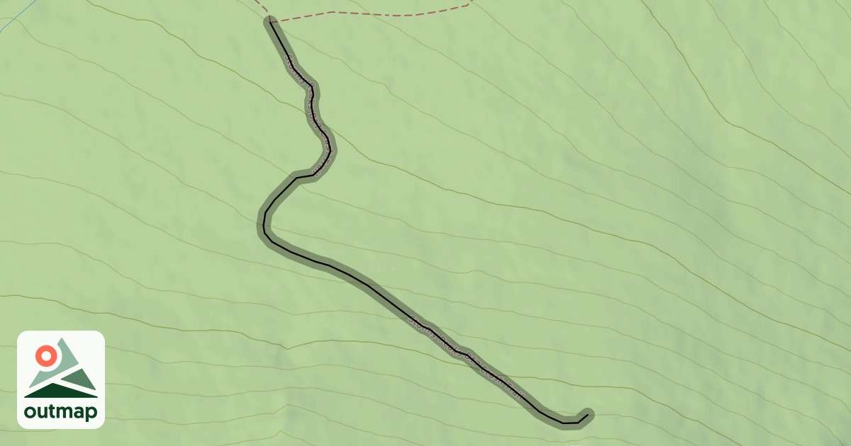 Map of Stormy Peaks B17 Crash Trail