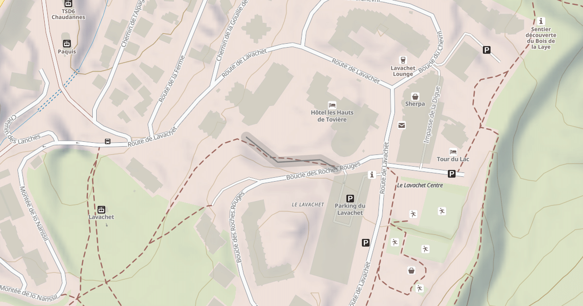 Map preview of Chemin vers le Lavachet (piste non répertoriée)