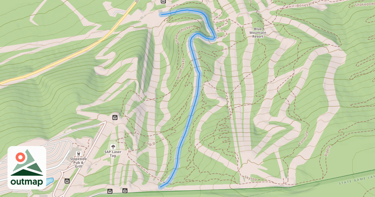 Map of Lazy Mile