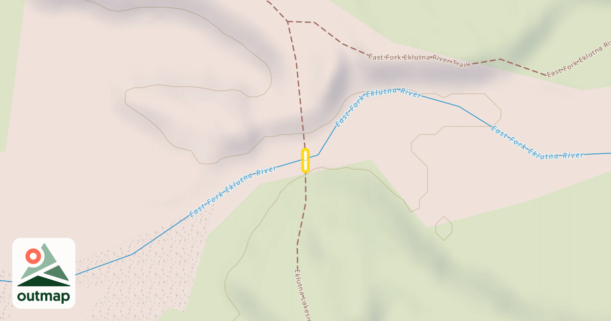 Map of Eklutna Lakeside Trail