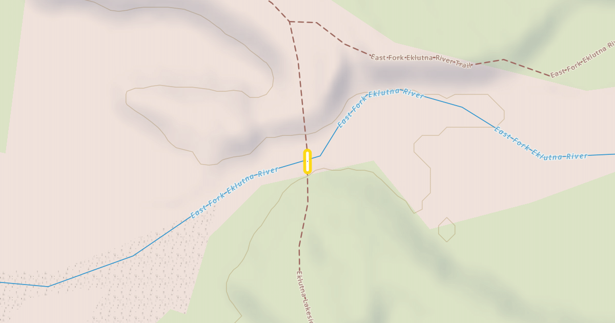 Map preview of Eklutna Lakeside Trail
