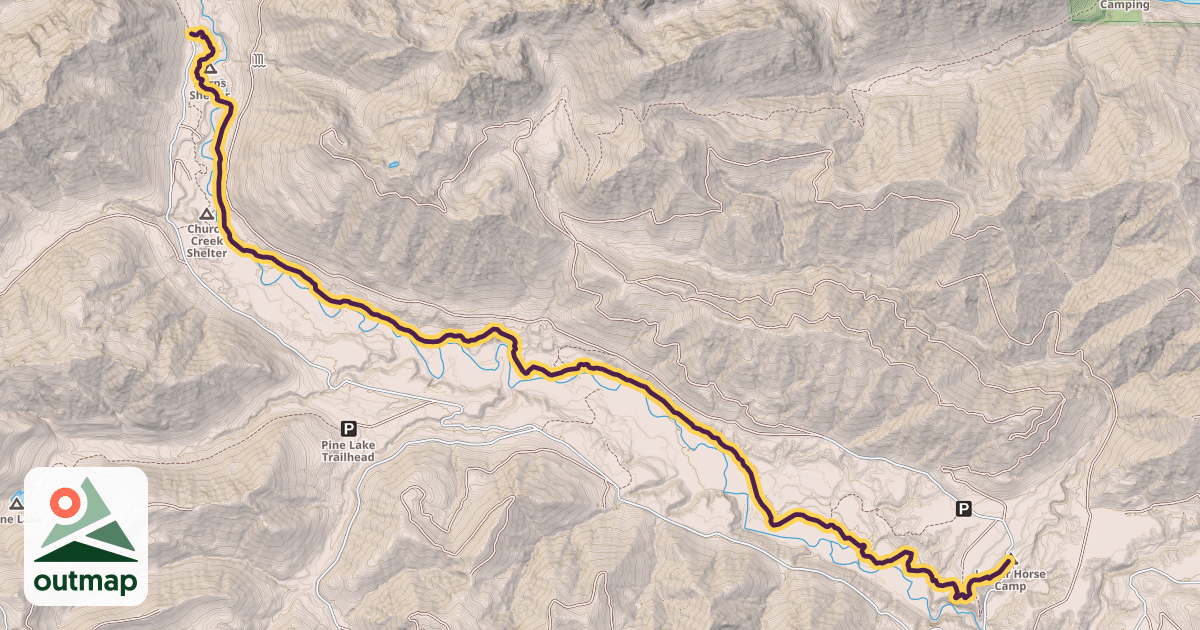 Map of Lower South Fork Skokomish River Trail #873