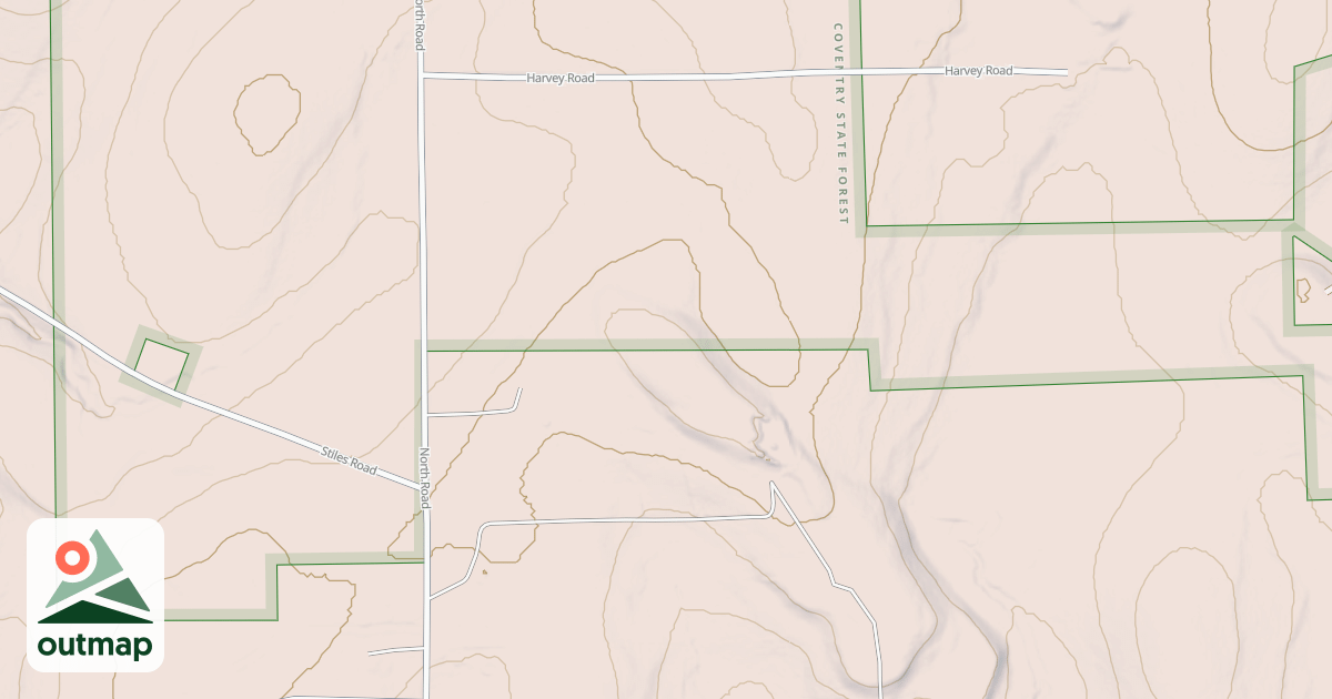 Map of Coventry Snowmobile Trail