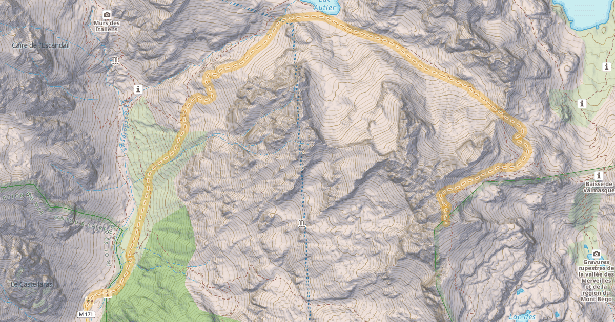 Map preview of Mont du Grand Capelet — Pont du Countet