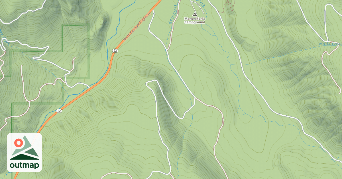 Map of HORN CREEK ROAD