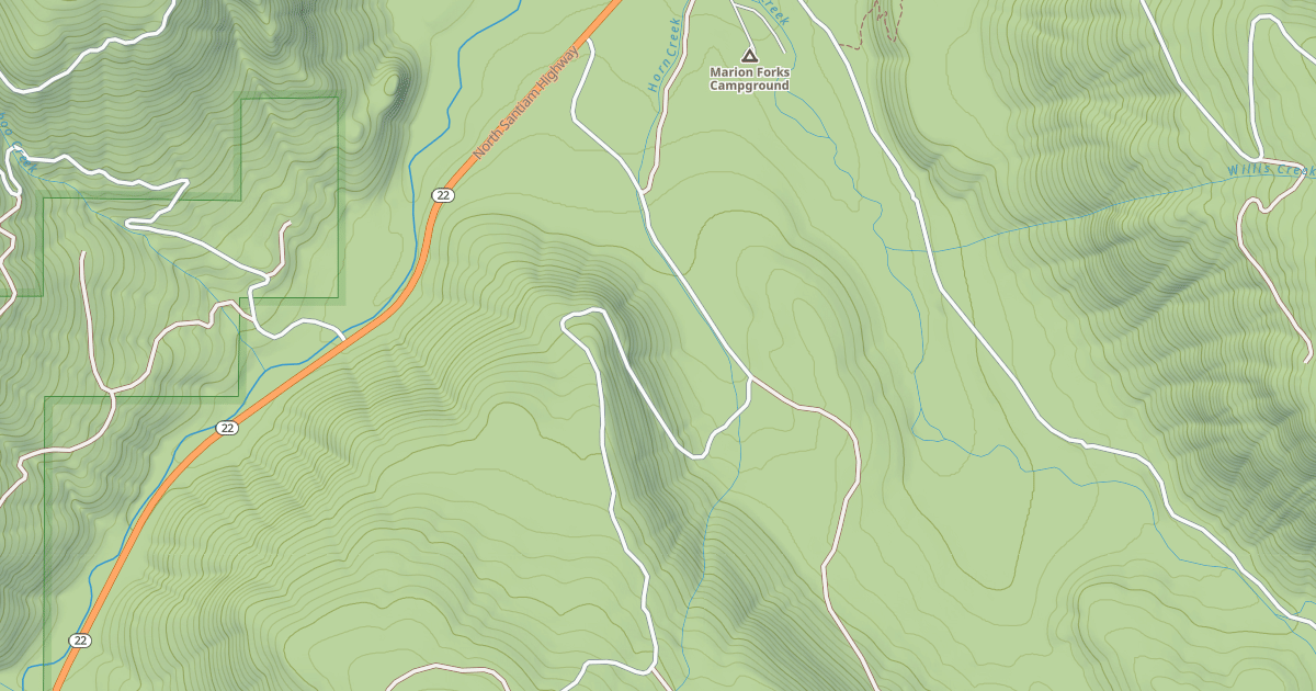 Map preview of HORN CREEK ROAD