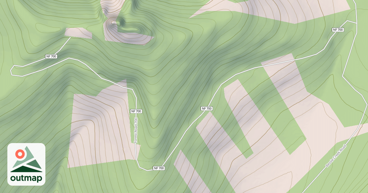 Map of BESSIE ROCK LOOKOUT