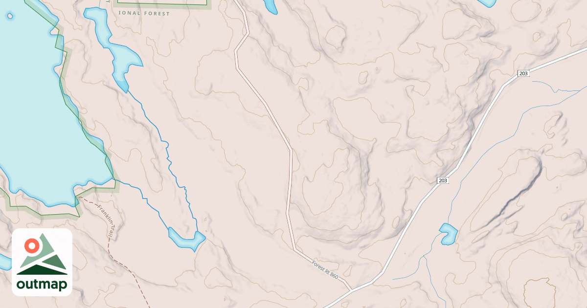 Map of EAST FRANKLIN LAKE