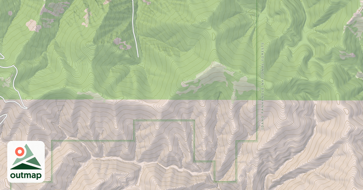 Map of Coeur D'alene Divide Nrt 8