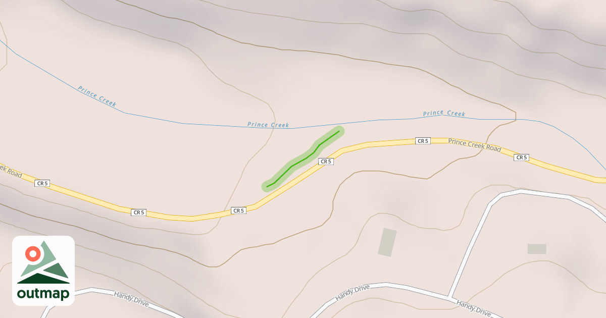 Map of Prince Creek Climbing Trail