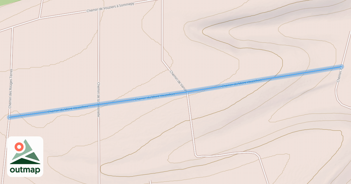 Map of Chemin du Mont Vauzellois