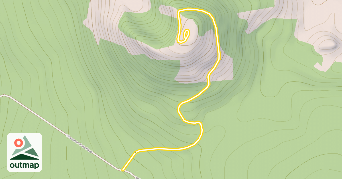 Map of Cinnamon Butte Road