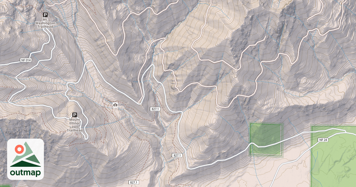 Map of MT ELLINOR TH