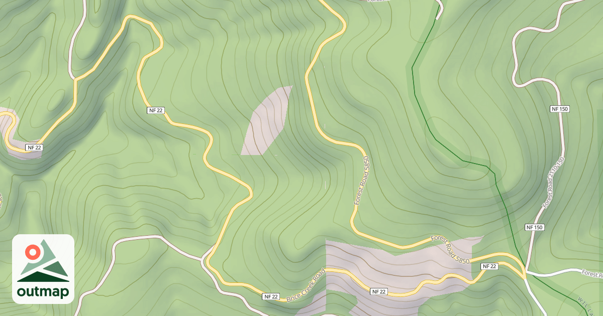 Map of CO. RD. 2470 - BRICE CREEK