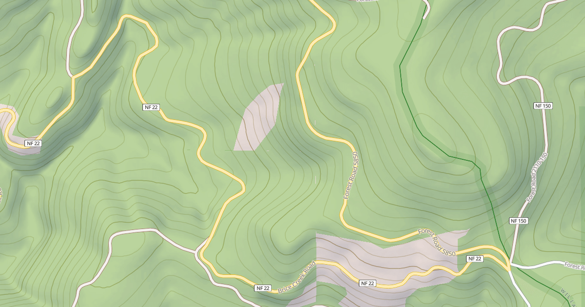 Map preview of CO. RD. 2470 - BRICE CREEK