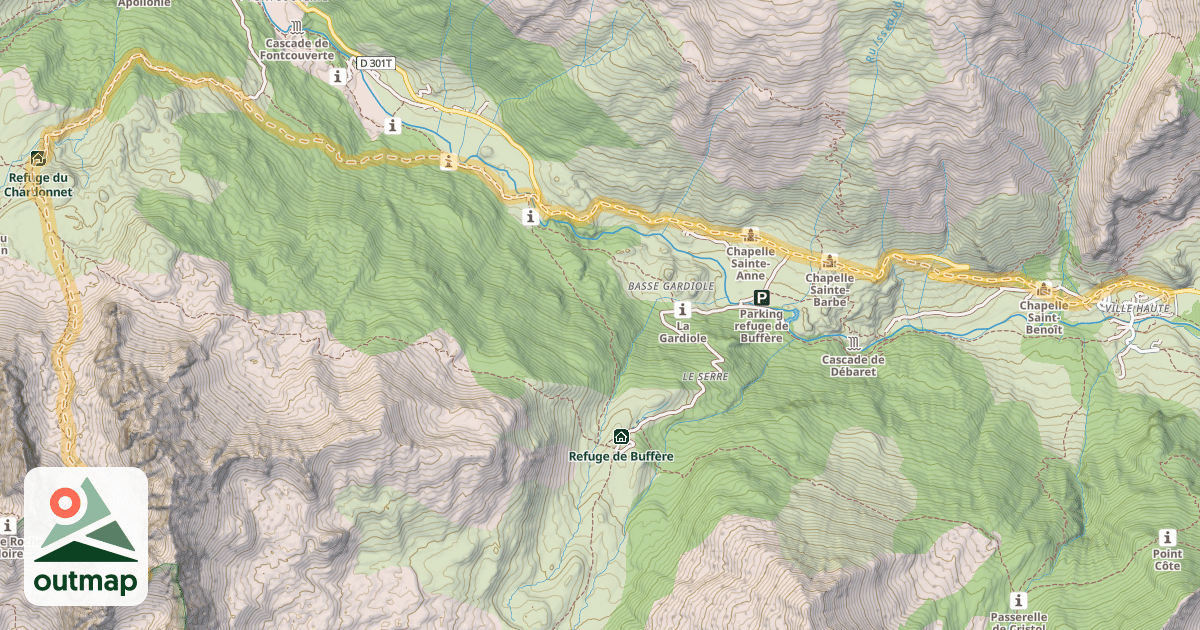 Map of Col de la Grande Manche — Névache