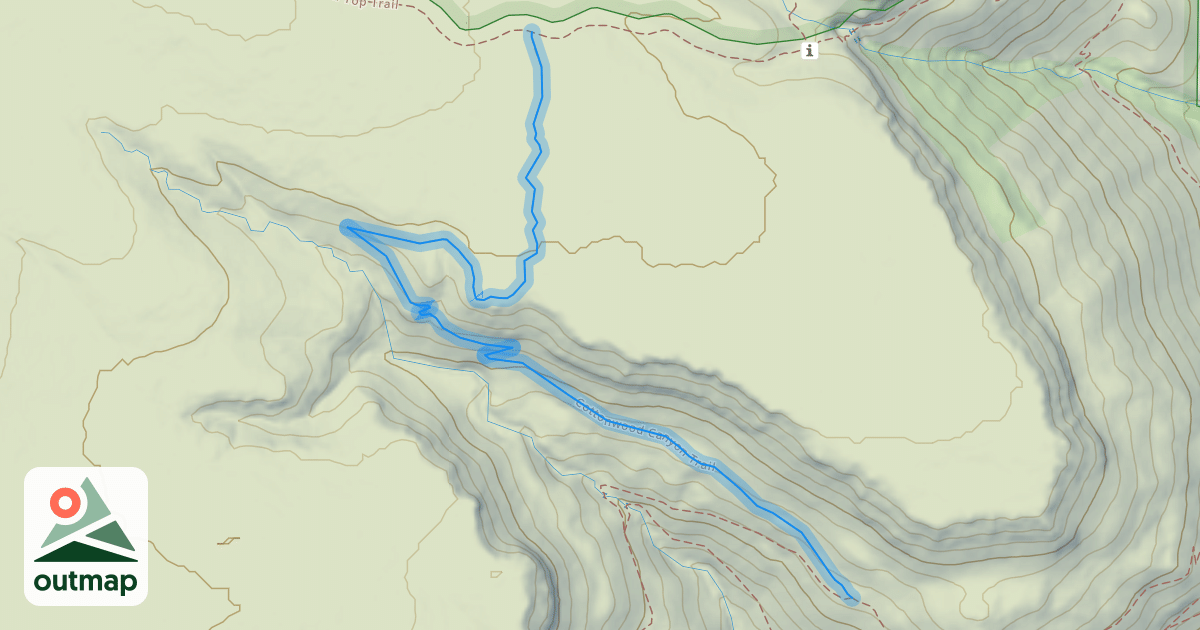 Map of Cottonwood Canyon Trail