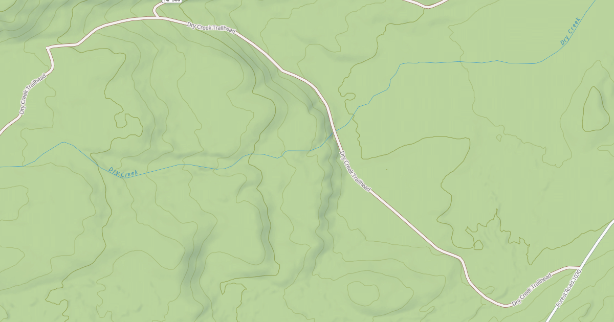 Map preview of DRY CREEK TRAILHEAD