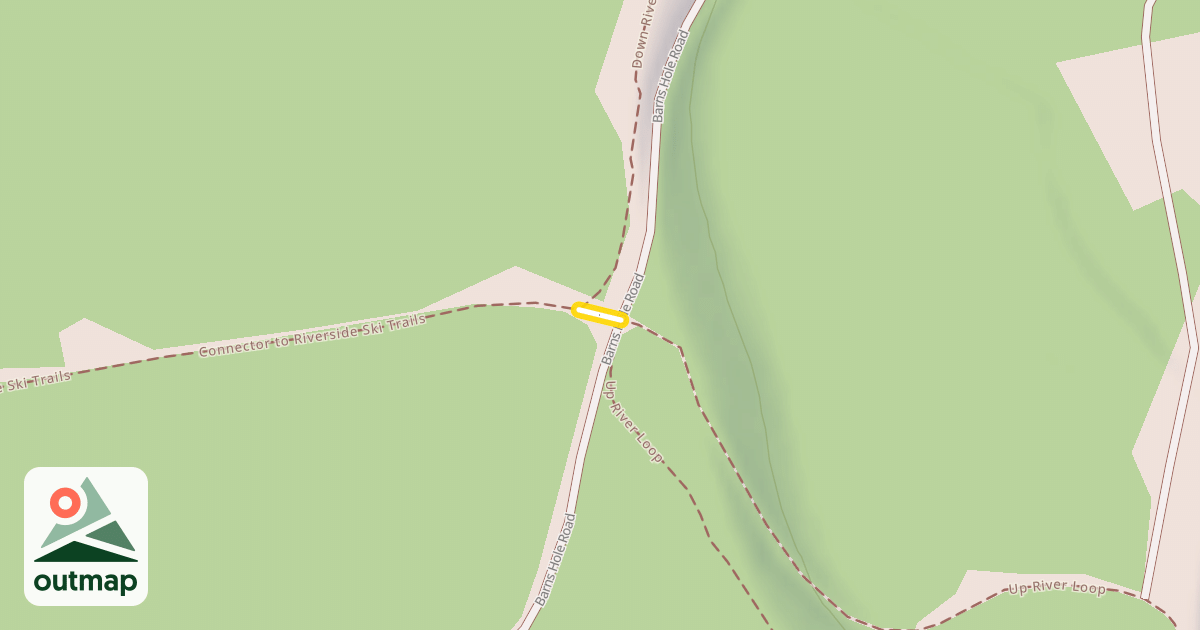 Map of Connector to Riverside Ski Trails