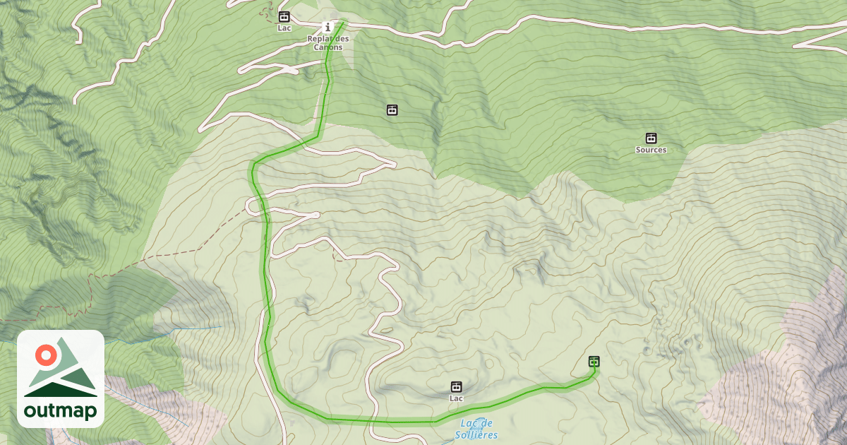 Map of Bleue du Lac