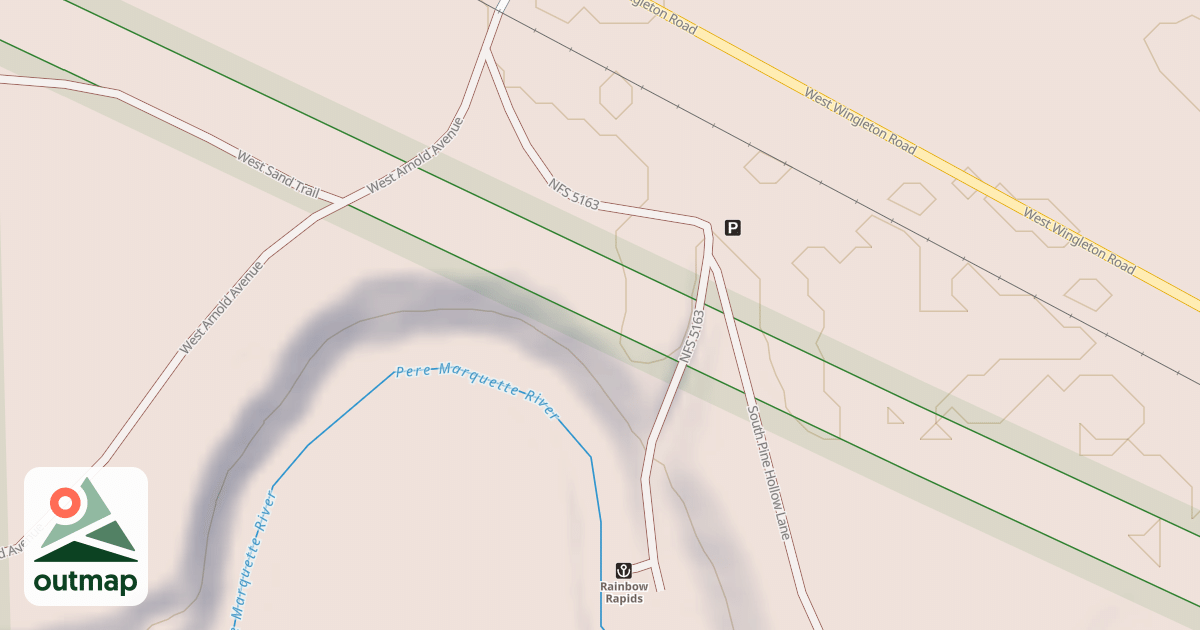 Map of RAINBOW RAPIDS ACCESS