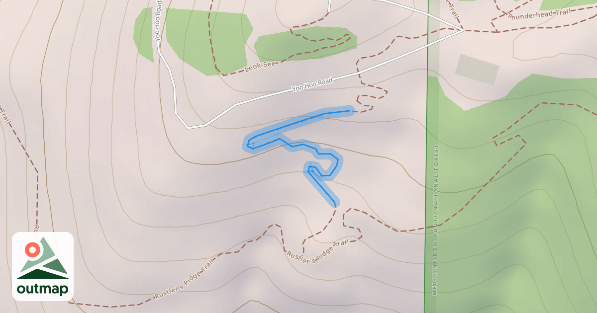 Map of Rustler's Ridge Connector Trail