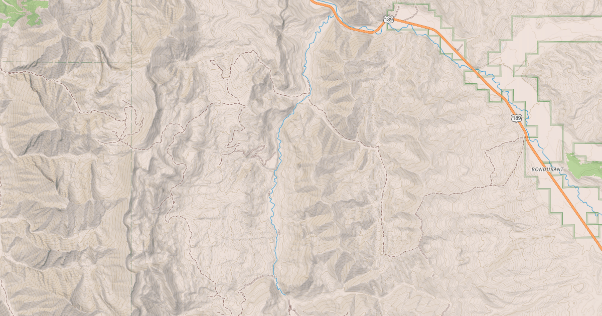 Map preview of CLIFF CREEK