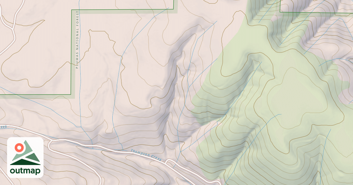 Map of CLAREMONT SPUR