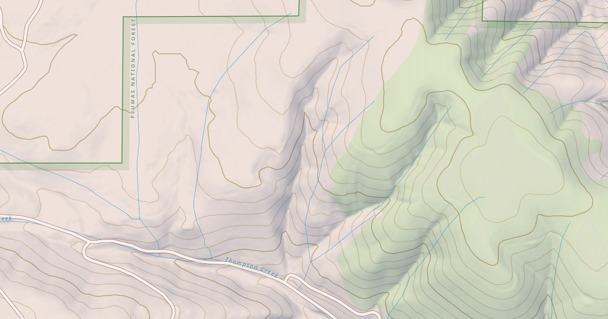 Map preview of CLAREMONT SPUR