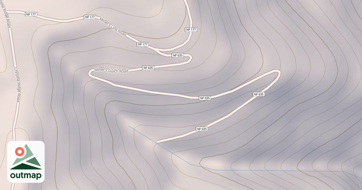 Map of MINERS GULCH