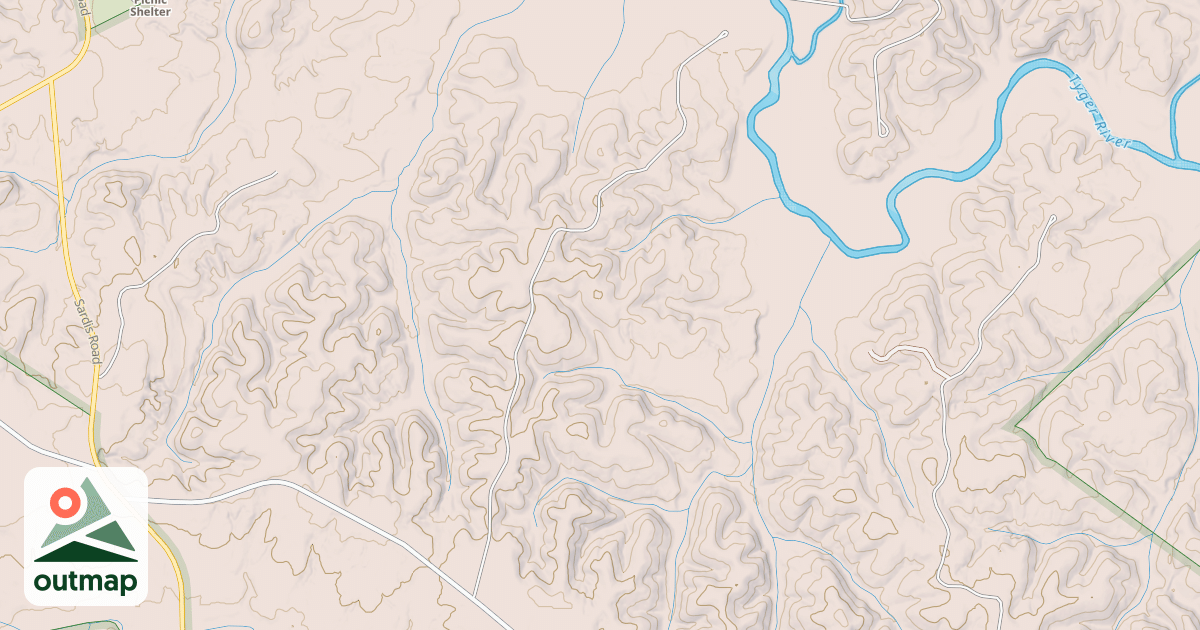 Map of HICKORY NUT HOLLOW