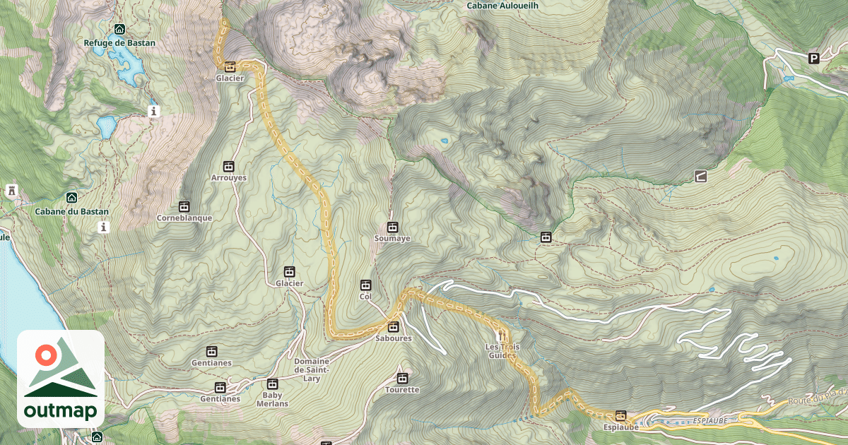 Map of Pic de Pichaley — Espiaube
