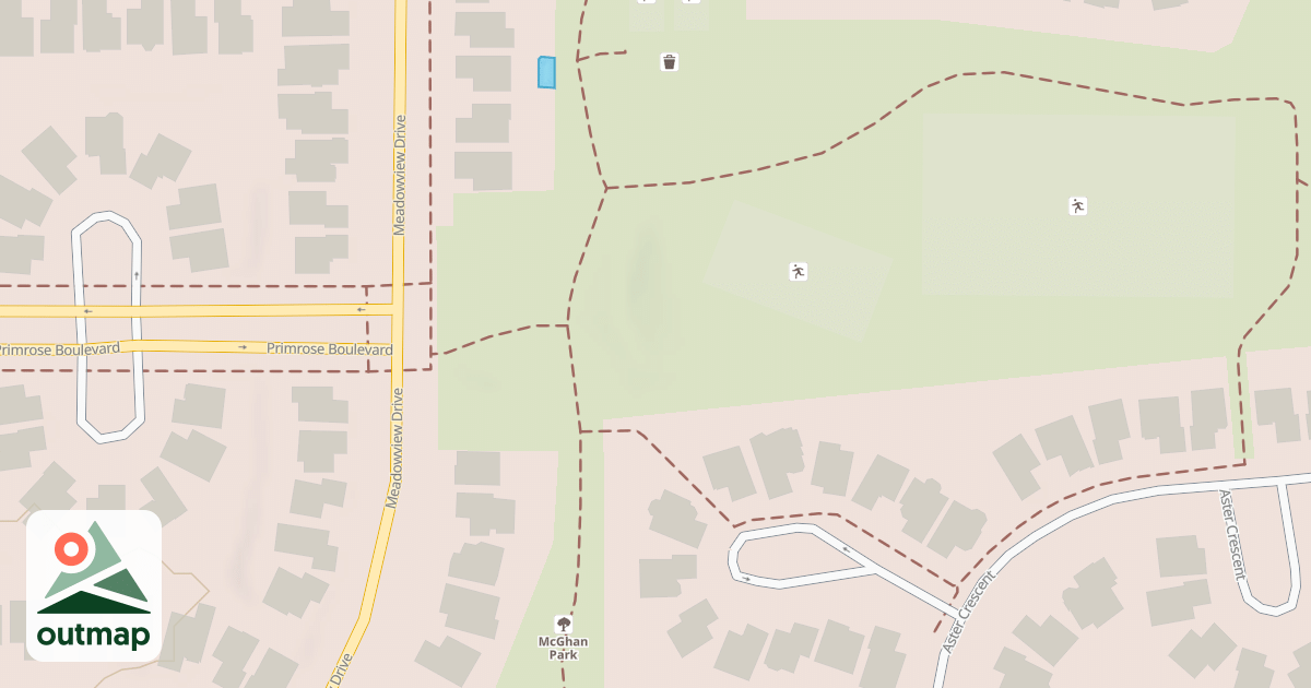 Map of McGhan Park Sled Hill