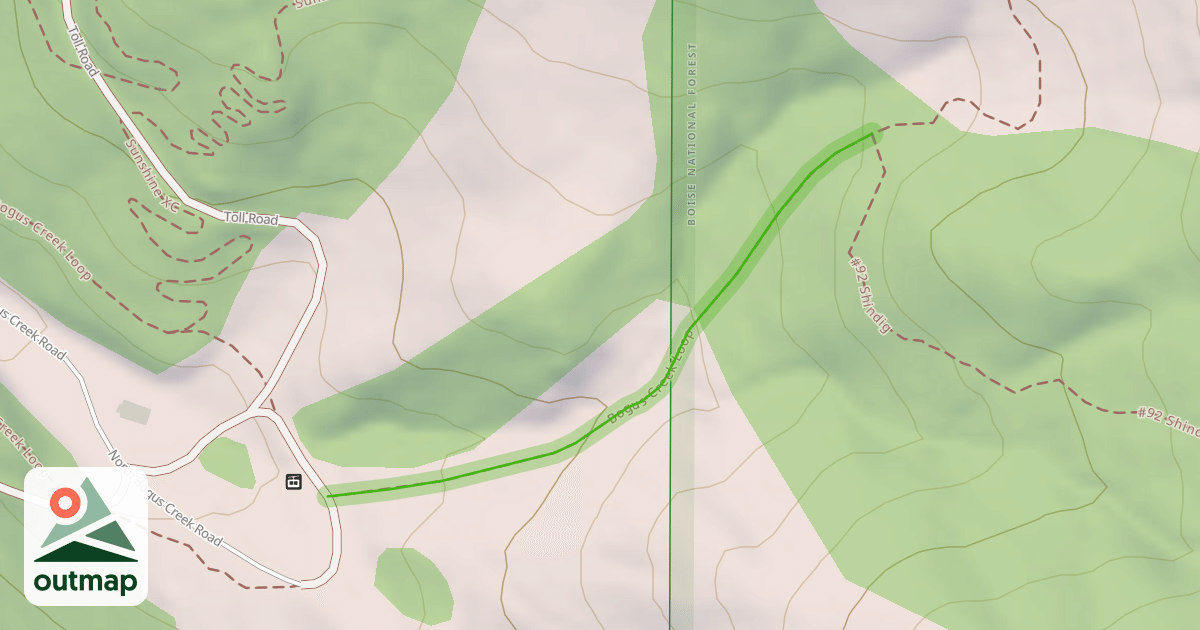 Map of Bogus Creek Loop