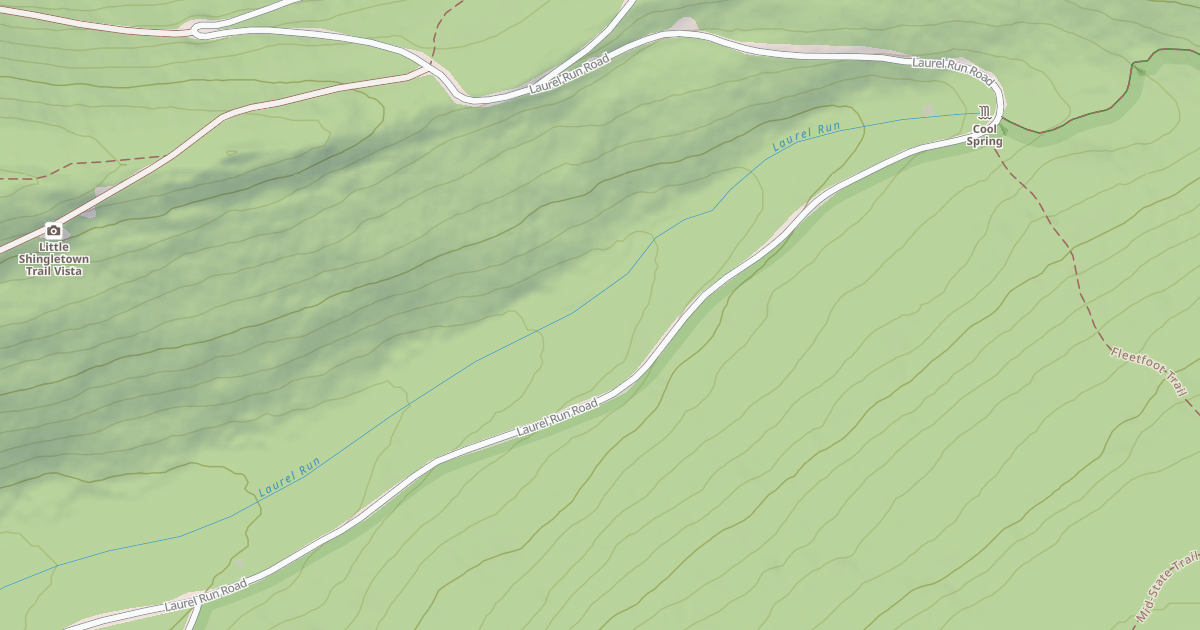 Map preview of Rothrock State Forest Seven Mountains Snowmobile Trails