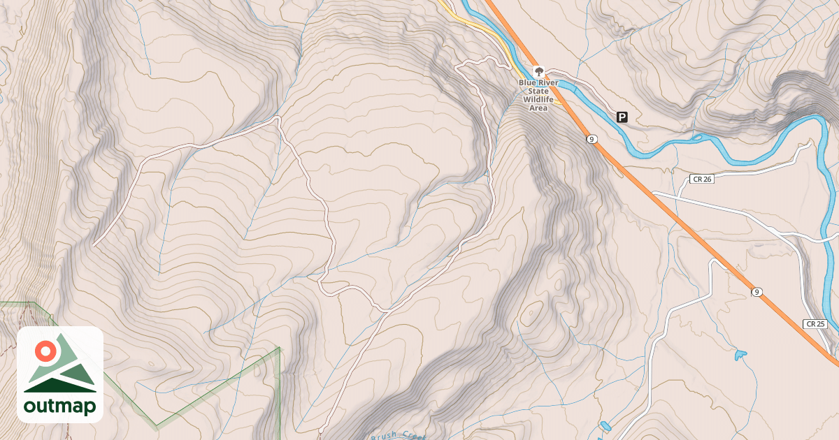 Map of BRUSH CREEK ROAD