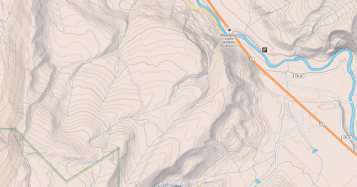 Map preview of BRUSH CREEK ROAD